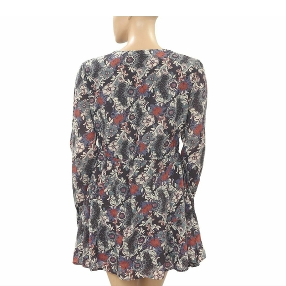NWOT Free People Women's Size XS Stealing Fire MiniDress Floral Tassel Boho - Picture 3 of 8